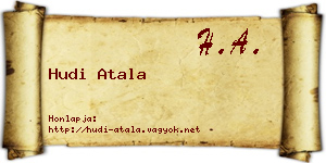 Hudi Atala névjegykártya